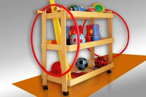 Sports Equipment Storage Trolley Rack 610-612