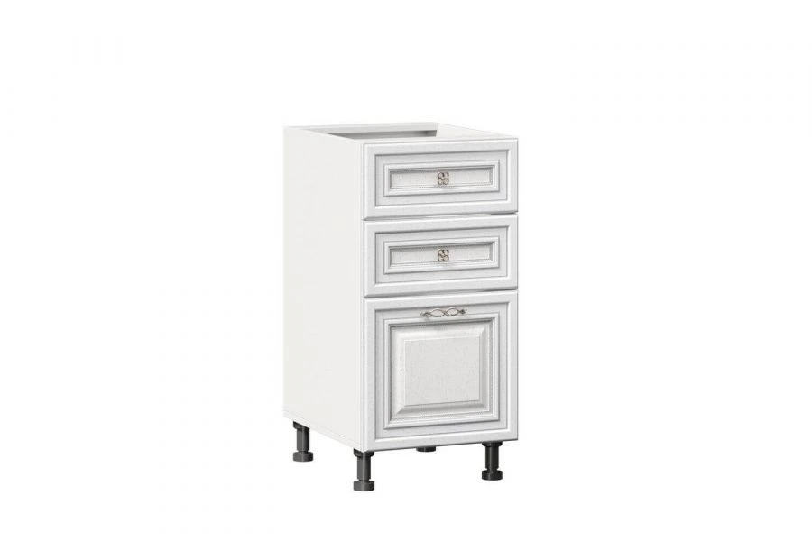 Light Oak Kitchen Base Cabinet Facade Set with 3 Drawers Model LD.275110.000