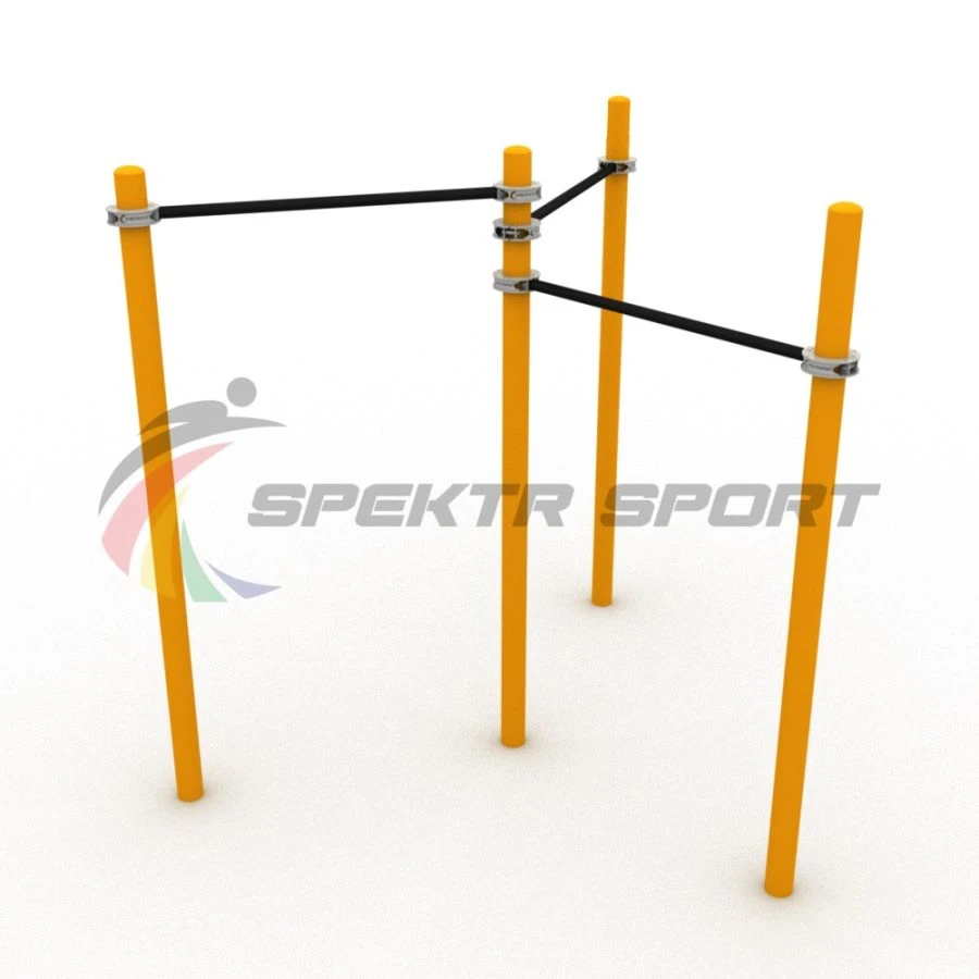 Workout Station with Three Pull-Up Bars SP WRK-22_76mm