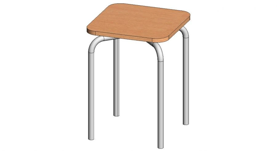 Sturdy Stool with LDSP Seat - Model TT-1