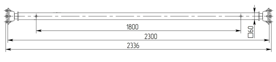 Trailer Axis for Category O1 - 817718.022-07.06.800