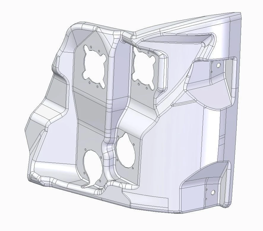 Left Headlight Panel Reinforcement for LiAZ 5292 - LK 5292-5301557