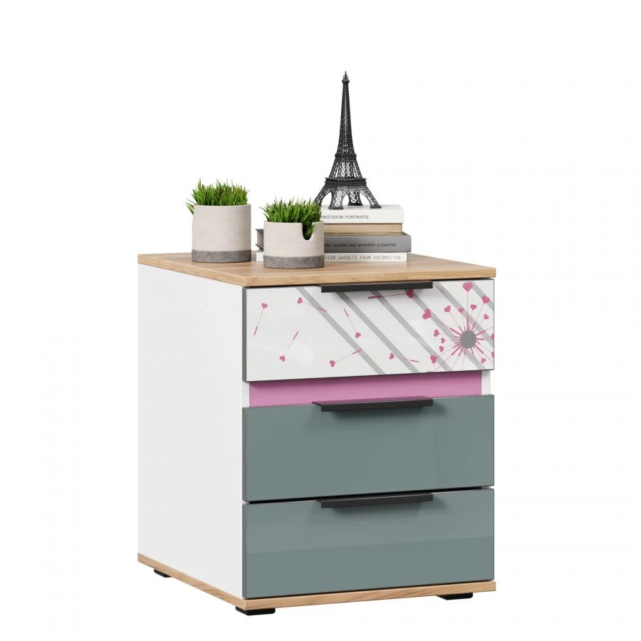 Urban LD.528120.000 Nightstand (White/Pink)
