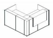 Corner Reception Desk for Schools - "TDI School" Series