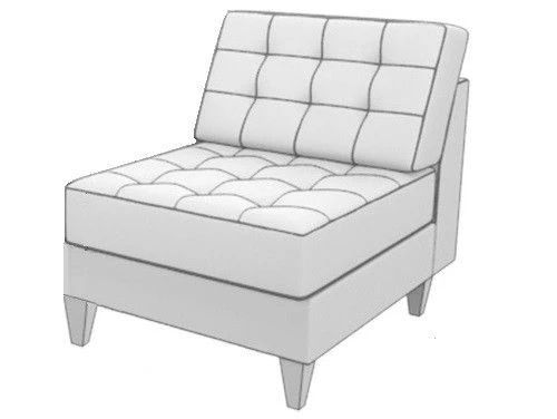 Customizable Chicago Armchair with Wooden Frame