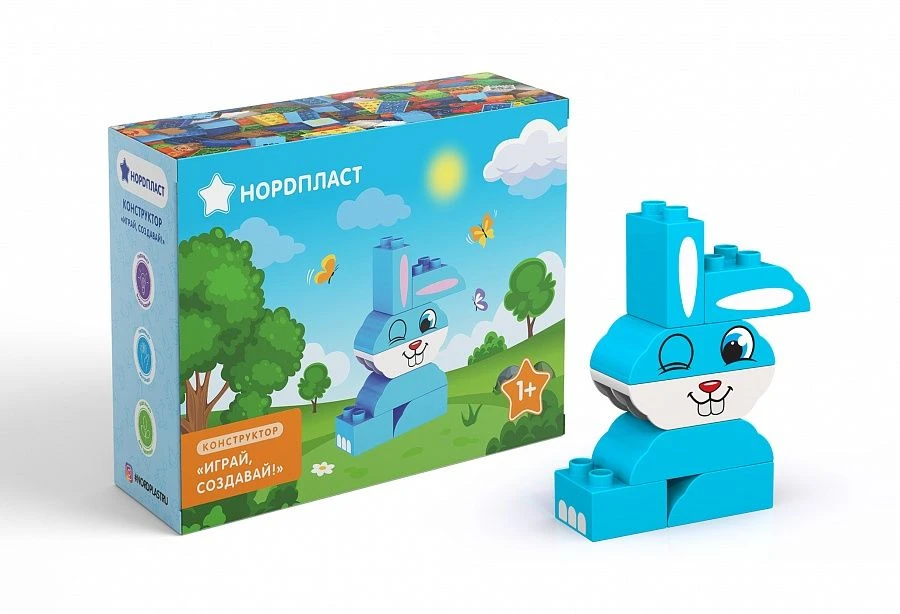 Bunny Building Set "Play, Create" (7 Pieces)