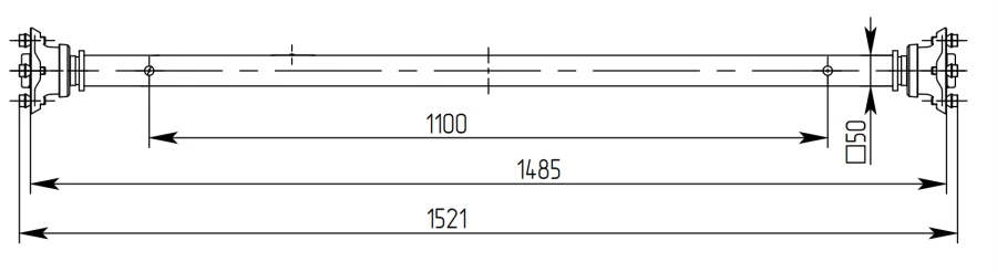 Trailer axle O1 category 81771A.101-07.06.800