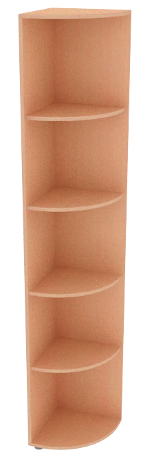 Open Radius Shelf 354x354x2000mm Model 405.123