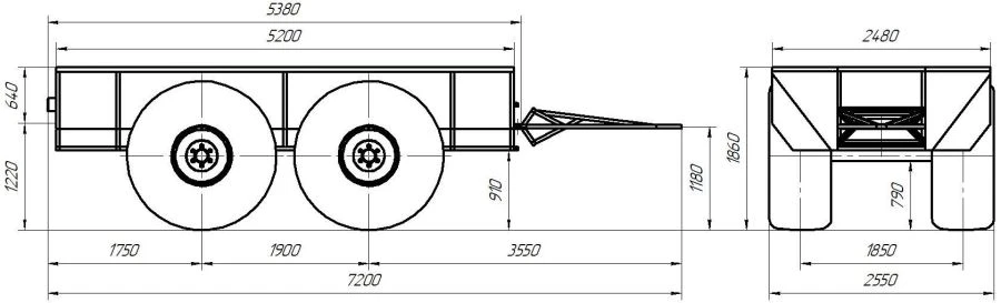 Off-Road Cargo Trailer "Predator" P25-170