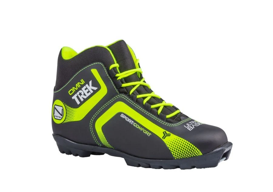 Trek Omni1 Black Ski Boots (S) with Neon Lime Logo
