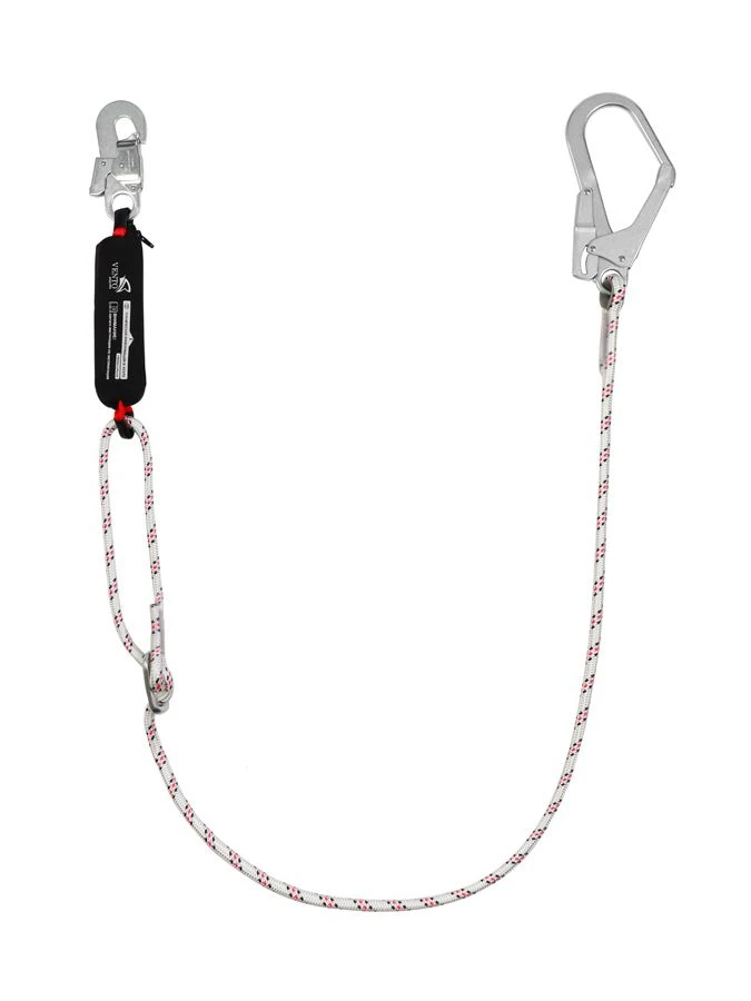 Adjustable Rope Lanyard with Shock Absorber "aB12p", Art. VNT aB12p