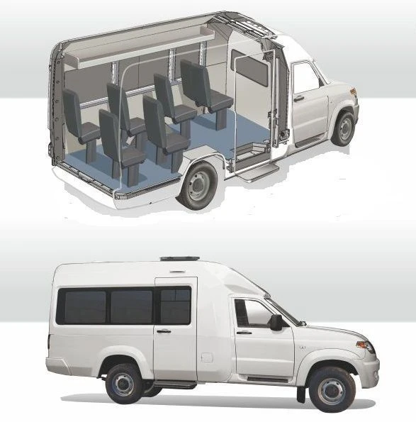 Passenger Bus Type 4646 Modification 464652 for UAZ-2360 (M2G Category)