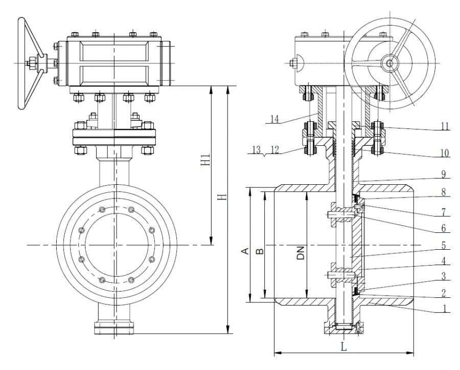 Welding Type Disc Valve ZD DN 20-3000 PN 0.25-6.3 MPa