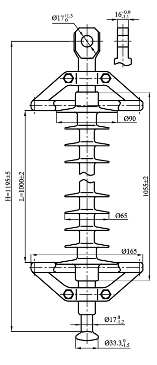 Electrical Insulator for 110kV Power Lines LК 70/110-2СП