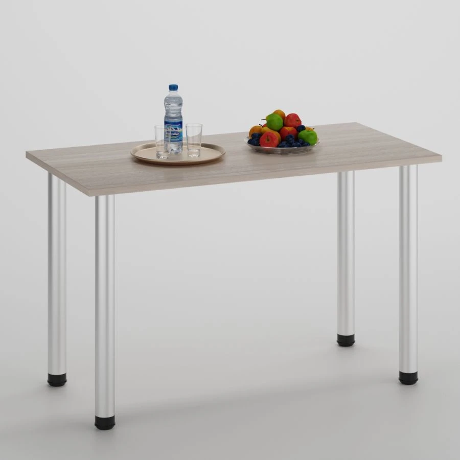 Dining Table with 22mm MDF Top and Adjustable Metal Legs