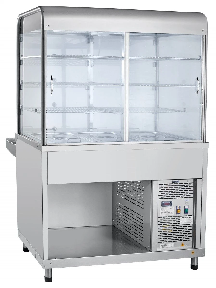 High-Temperature Refrigerated Display Counter with Neutral Cabinet PVV(N)-70KM-C-02-NSh