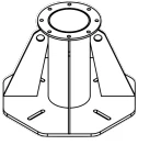 Horizontal Surface Mount Base for Safety Systems GIV03