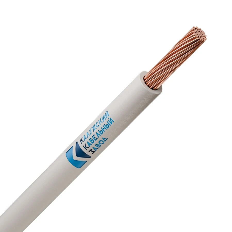 Flexible Single-Core Copper Wire with PVC Insulation, Low Fire Hazard, PUГ Model