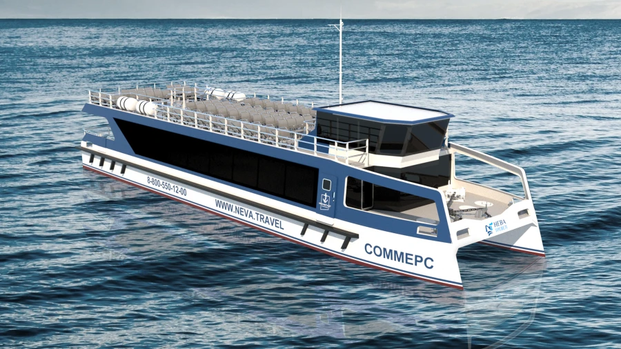 Passenger Catamaran Model 04710 - Closed Deck, Dual Hull