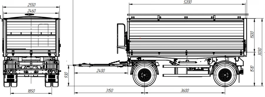 Special Dump Trailer 85310A - 15 Ton Capacity