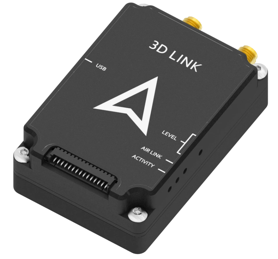 3D Link Modem for Video and Telemetry Communication with Drones and Robotics