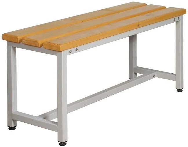 Durable Metal Bench with Plastic Caps for Outdoor Use