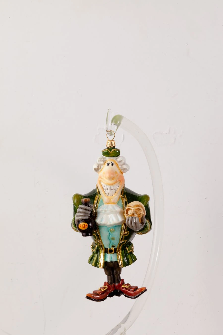Handcrafted Glass Christmas Ornament "Doctor Livesey