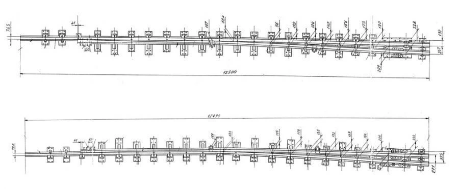 Rail Frame with Point Type R65 Model 1/11 (Project 2851.01.000/-01; 2851.02.000/-01)