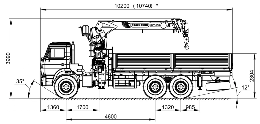 Hydraulic Truck Crane KMA-150-5 for Load Handling