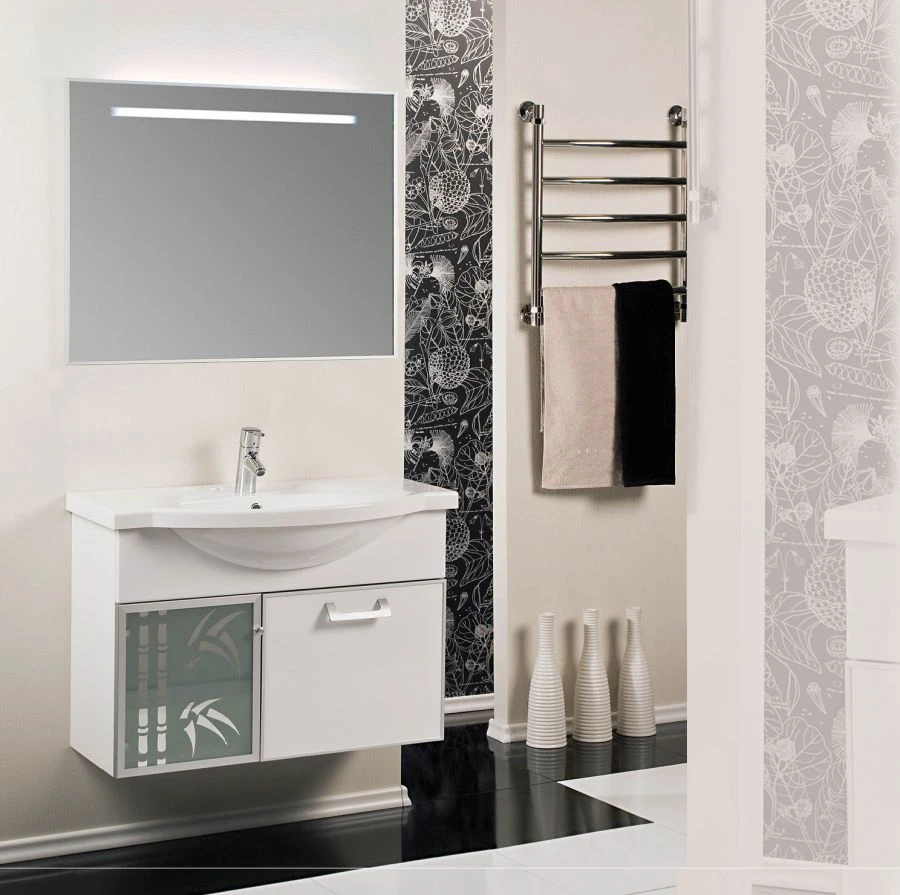 Elegant Aquaton Sygon 85 Washbasin Cabinet in White - Model 1A105701SA0101