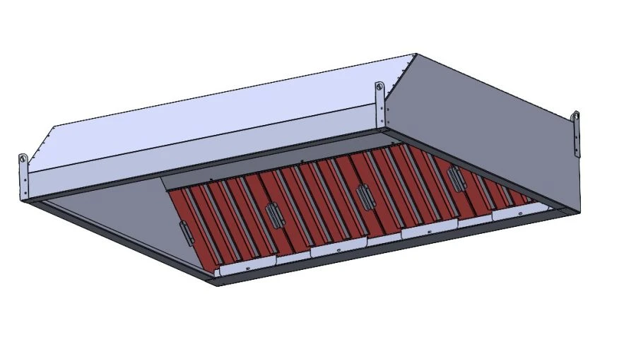 Wall-mounted Exhaust Canopy ZVP for Restaurant Ventilation