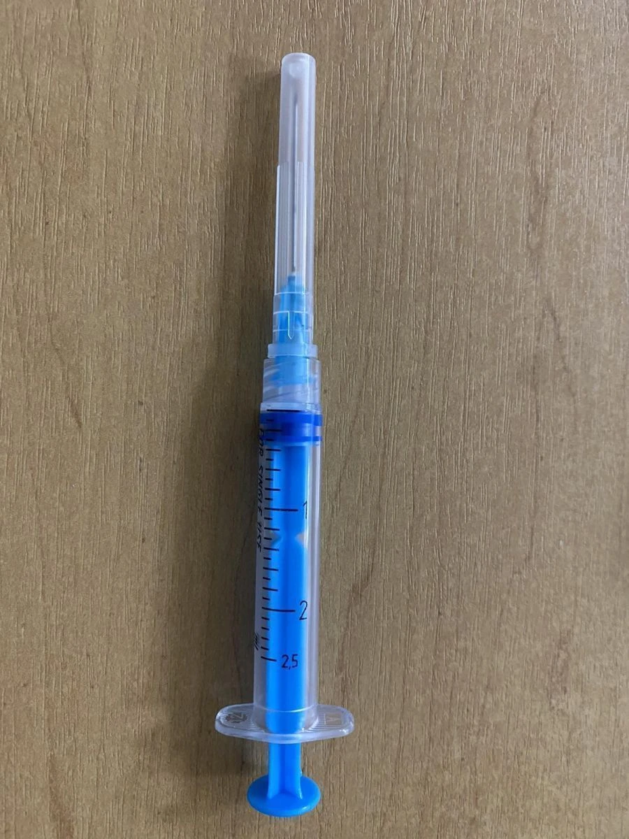 Sterile Single-Use Three-Part Luer Lock Injection Syringe with Needle, Type 2A
