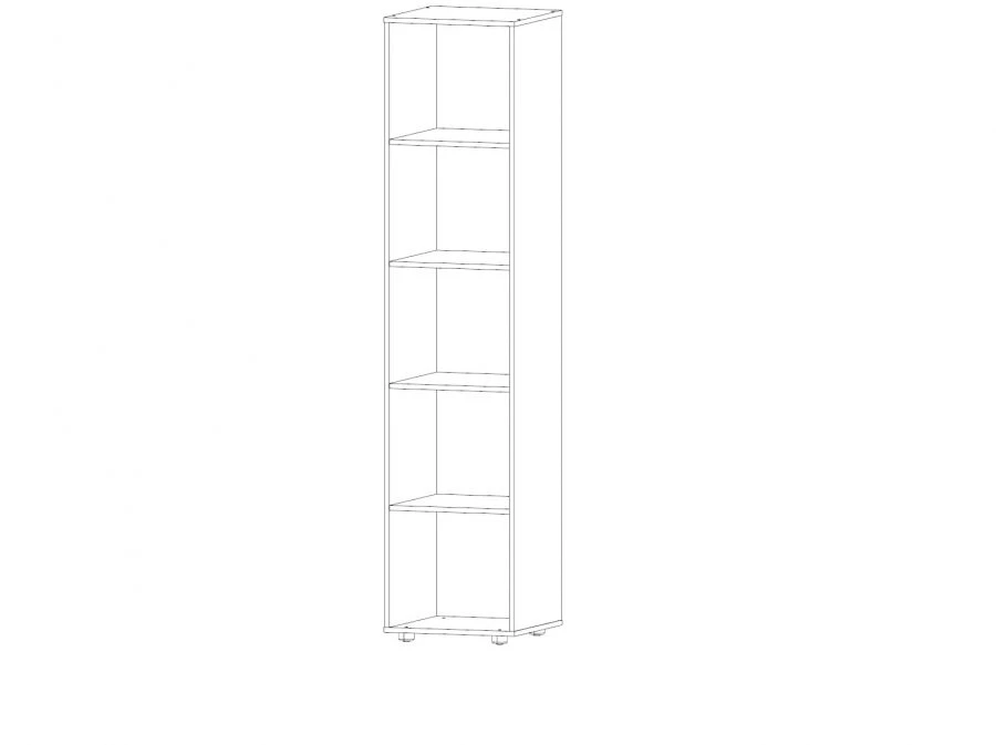 Narrow Display Shelf for Educational Materials