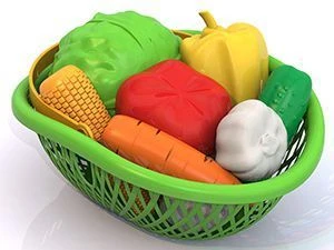 Vegetable Set with 10 Pieces in a Basket