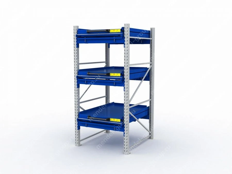 MODUL V Shelving with Roll-Out Platforms
