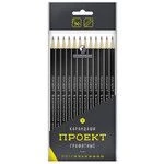 Графитныекарандаши"ВКФ""Проект"12P-4010 НаборграфитныхкарандашейОППзаточенныйассорти8х12шт.
