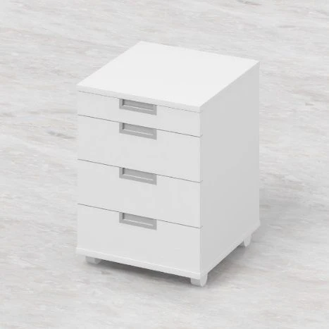 Mobile Cabinet with White Laminated Surface