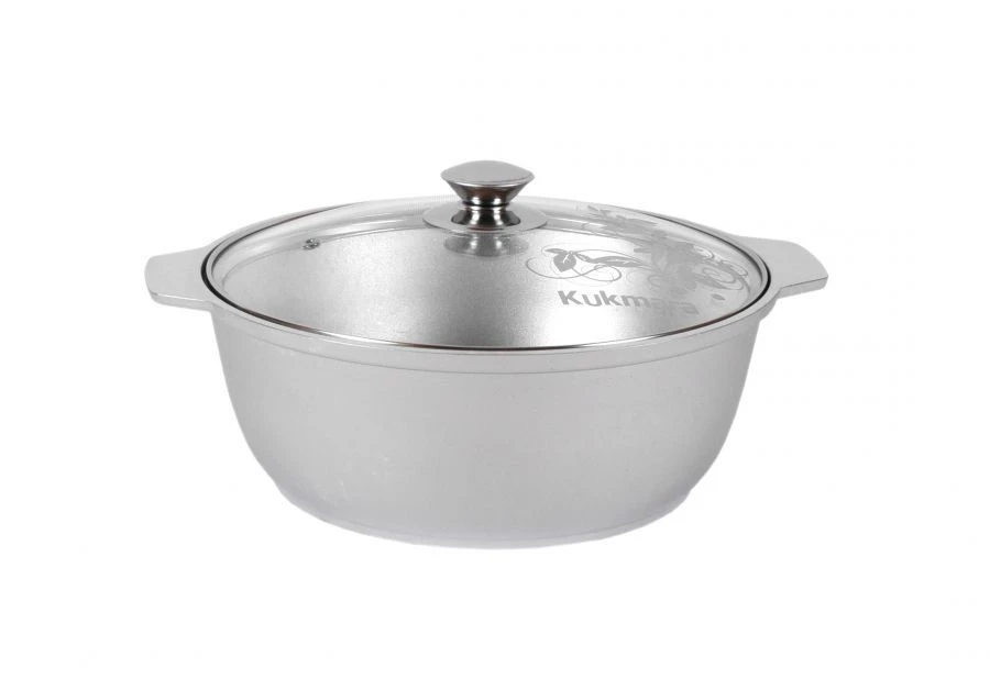 Aluminum Cast Casserole with Glass Lid 4L Kukmara