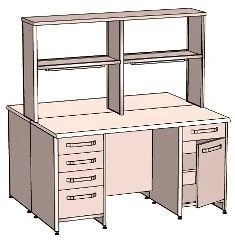 Wooden Island Table for Laboratories - Custom Dimensions