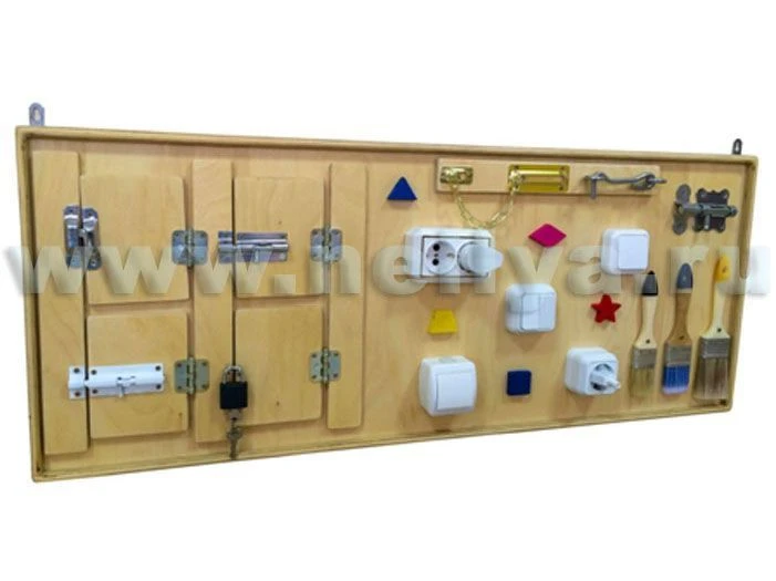 Tactile Sensory Panel "Locks", "Brushes", "Textures" - "Nellya
