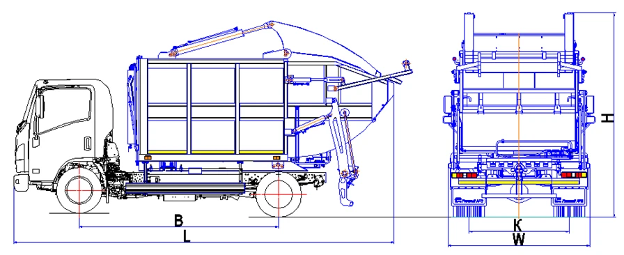 Rear-loading Garbage Truck MK-4545-12