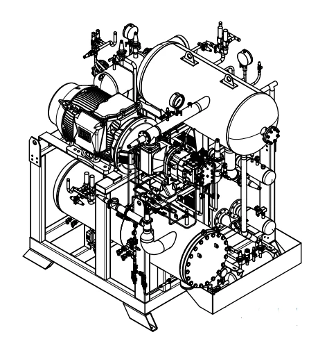 Industrial Ammonia Refrigeration Units I-CU with Control Panels