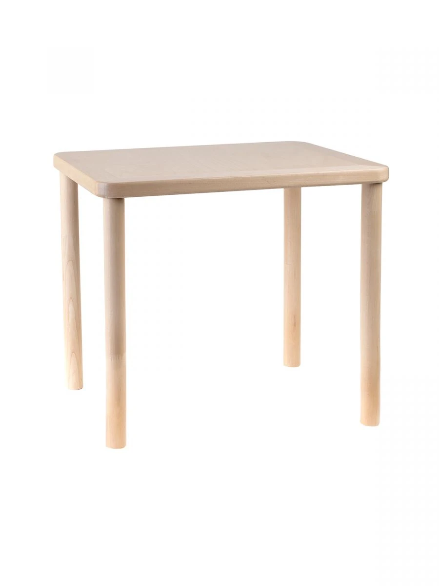 Square Children's Table 400mm / Natural Wood