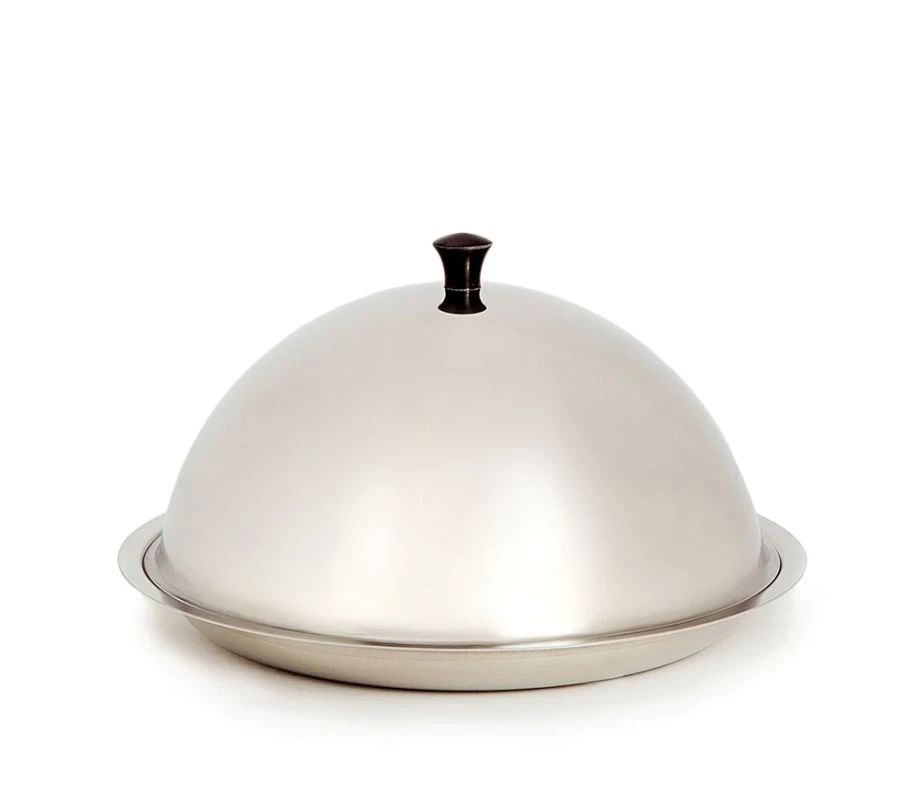 High-Dome Stainless Steel Serving Dish