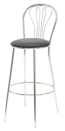Standard Grey Bar Stool "Daisy" with Metal Frame Model 291