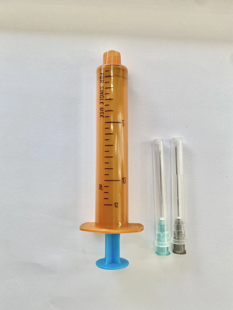 Sterile Single-Use Three-Part Injection Syringe, 10A Luer Lock with UV-Protected Needles