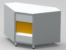 Corner Serving Counter PU90-V (Internal 90 Degree, Without Guides)