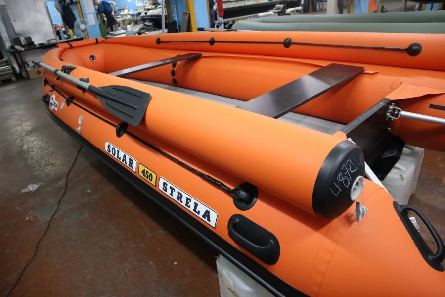 Inflatable Motor Boat SOLAR-450 Strela Jet Tunnel (Expedition)
