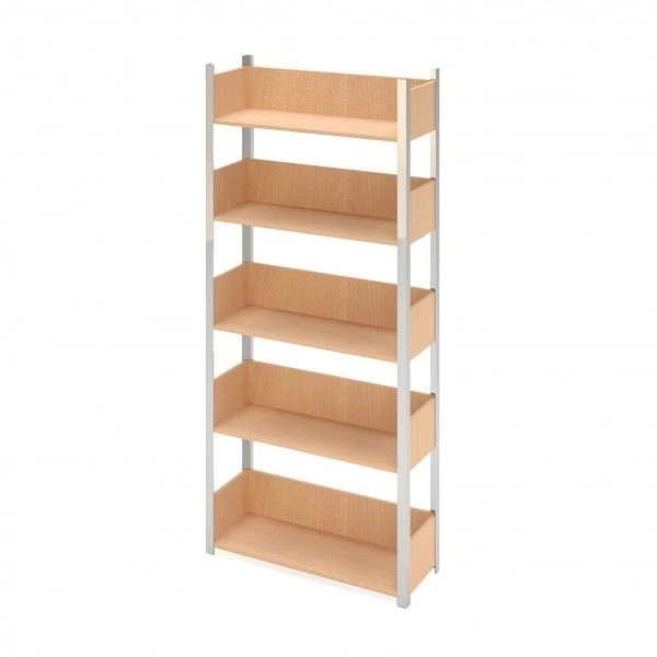 Library Shelf with Metal Frame - Customizable Design
