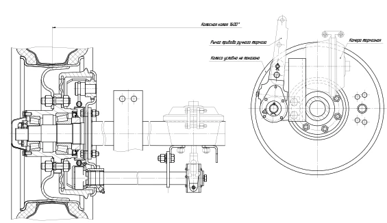Tractor Trailer Axle 1ПТС-2.01.05.000